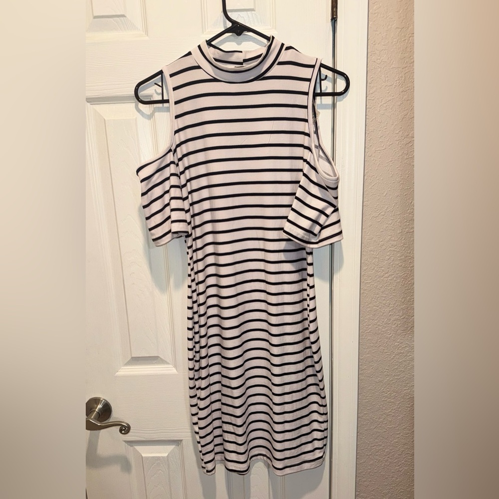 Rue21 Black and White Striped Mini Dress